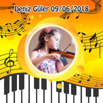 Müzik Temalı Doğum Günü   Kare Parti Afiş