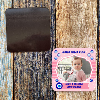 Nazar Boncuğu 1 Temalı Doğum Günü Magnet