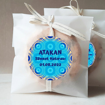 Nazar Boncuğu ile Grek Desen Temalı Sticker