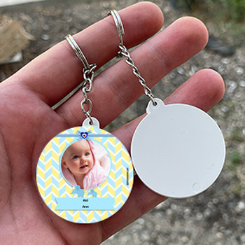 Nazar boncuk 9 Temalı Bebek Daire Plastik Anahtarlık