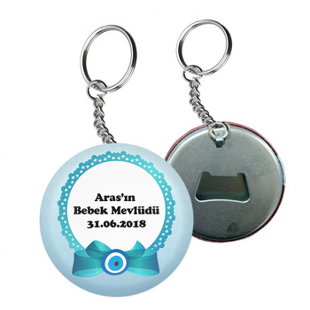 Nazar Boncuk Temalı Arkası Açacak Anahtarlık