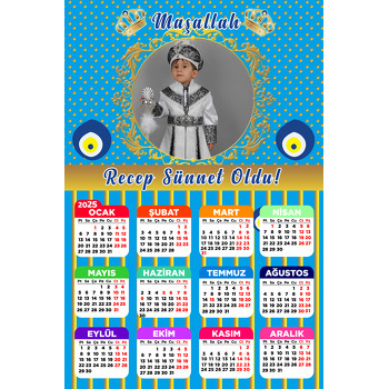 Nazar Boncuklu  Sünnet Temalı Takvim Magnet
