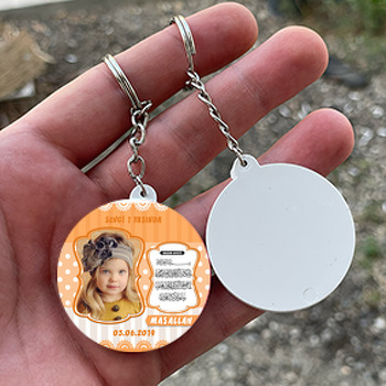 Nazar Duası 2 Temalı Resimli Daire Plastik Anahtarlık