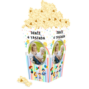 Neşeli Çocuklar Temalı Popcorn Kutusu