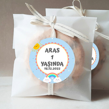 Neşeli Gökkuşağı Temalı Parti Sticker