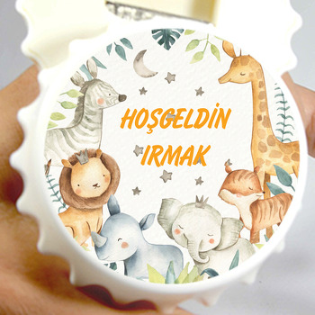 Neşeli Hayvanlar Temalı Kapak Şekilli Magnet Açacak
