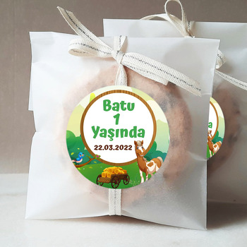 Neşeli Tay Temalı Sticker