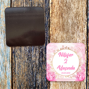 Nilüfer Temalı Doğum Günü Magnet