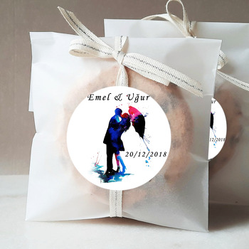Nişan Siyah Beyaz Temalı Sticker
