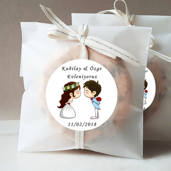 Nişan ve Evlilik Temalı Sticker