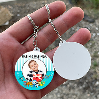 Octonauts Temalı Daire Plastik Anahtarlık