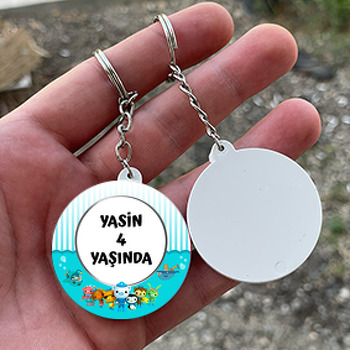 Octonauts Temalı Daire Plastik Anahtarlık