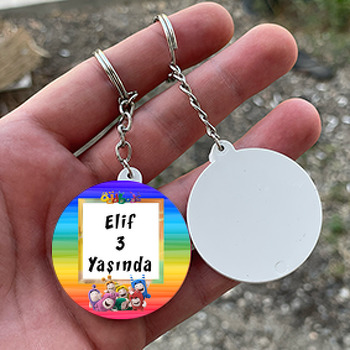 Oddbods Temalı Daire Plastik Anahtarlık