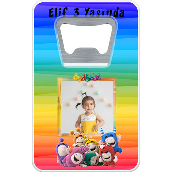 Oddbods Temalı Dikdörtgen Magnet Açacak