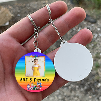 Oddbods Temalı Resimli Daire Plastik Anahtarlık