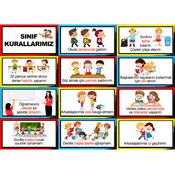 Okul Kuralları Temalı Doğum Günü Afiş
