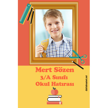 Okul Temalı Sınıf ve Okul Hatırası Plastik Magnet