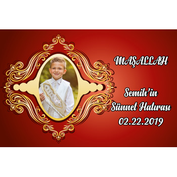 Oval Gold Çerçeveli Sünnet Temalı Magnet