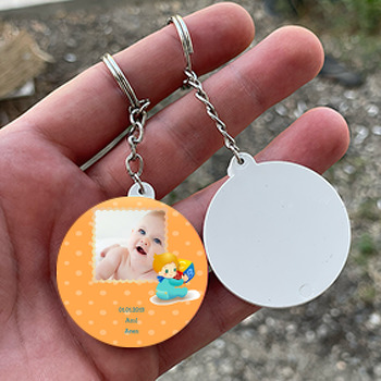 Oyuncak Temalı Hoşgeldin Bebek Daire Plastik Anahtarlık