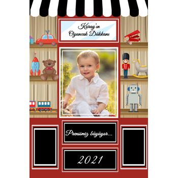 Oyuncakçı Dükkanı Temalı Doğum Günü Magnet