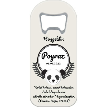 Pamda Çerçeve Krem Fon Temalı Uzun Magnet Açacak