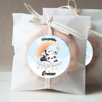 Panda Anne ile Yavrusu Temalı Sticker