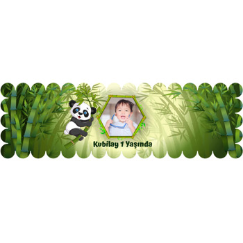 Panda ile Bambu Ormanı Temalı Peçete Sargısı