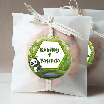 Panda ile Bambu Ormanı Temalı Sticker