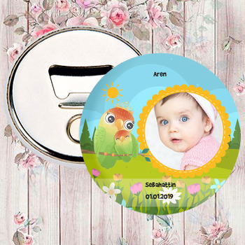 Papağan Temalı Fotoğraflı Magnet Açacak