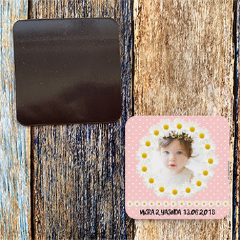Papatya Temalı Doğum Günü Magnet