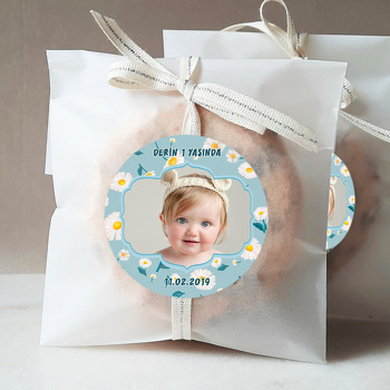 Papatya Temalı Resimli Sticker