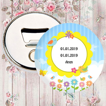 Papatya ve Kuş Temalı Magnet Açacak