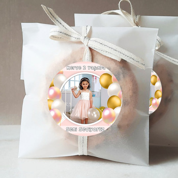 Parlak Balonlar Temalı Resimli Sticker