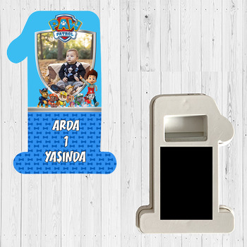 Paw Patrol Mavi Temalı Doğum Günü Magnet Açacak