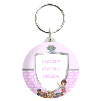 Paw Patrol Pembe Temalı  Anahtarlık