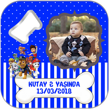 Paw Patrol Temalı Kare Magnet Açacak