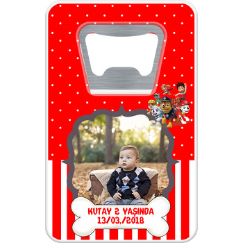 Paw Petrol Temalı Dikdörtgen Magnet Açacak
