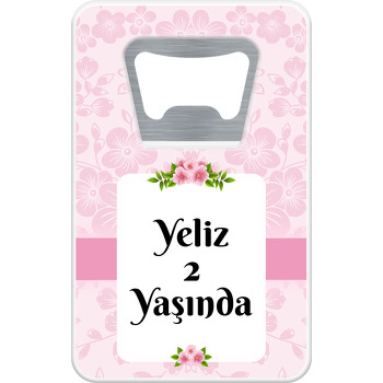 Pembe Bahar Çiçekleri Temalı Dikdörtgen Magnet Açacak