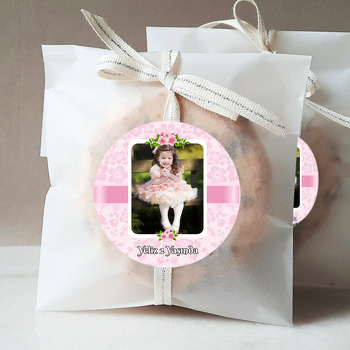 Pembe Bahar Çiçekleri Temalı Resimli Sticker