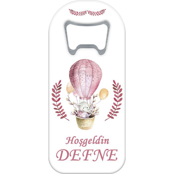 Pembe Balonla Uçan Fil Temalı Uzun Magnet Açacak