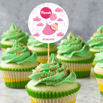 Pembe Balonlu Bebek Temalı Parti Kürdan Süs