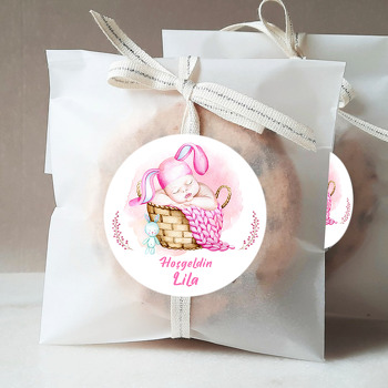 Pembe Battaniyesi ile Bebek Temalı Sticker