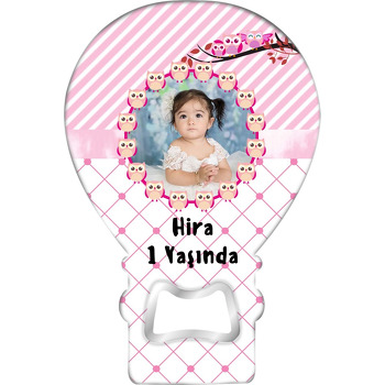 Pembe Baykuş Temalı Balon Magnet Açacak
