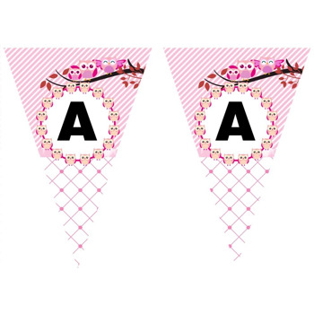 Pembe Baykuş Temalı Parti Banner