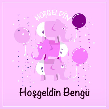 Pembe Bebek Filler Temalı    Kare Parti Afiş
