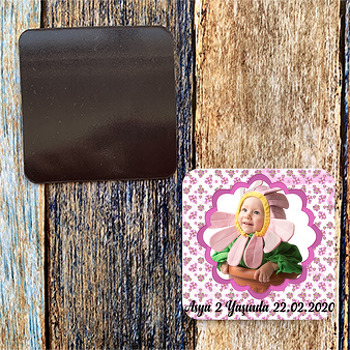 Pembe Çiçekler Temalı Magnet