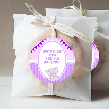 Pembe Fil Temalı Sticker