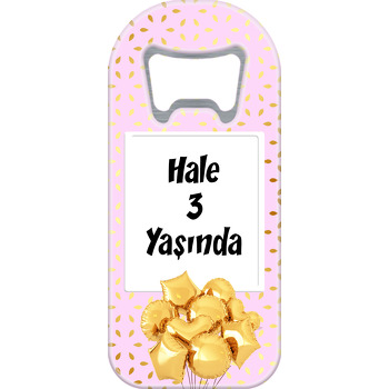 Pembe Fonda Gold Balonlar ile Damla Desen Temalı Doğum Günü Uzun Açacak