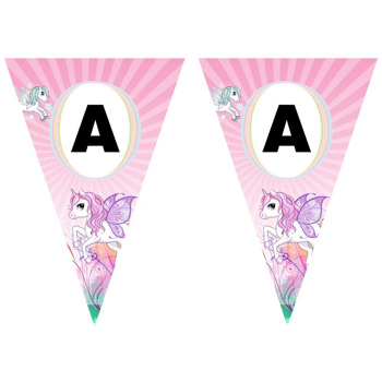 Pembe Kanatlı Unicorn Temalı Banner