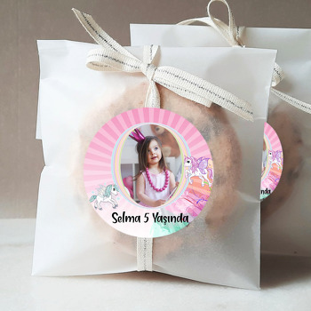 Pembe Kanatlı Unicorn Temalı Resimli Sticker